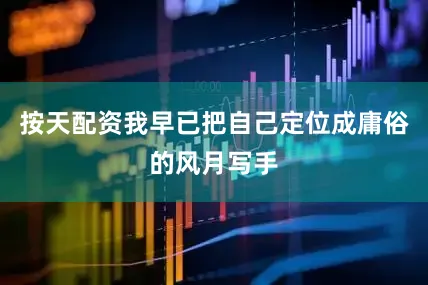 按天配资我早已把自己定位成庸俗的风月写手